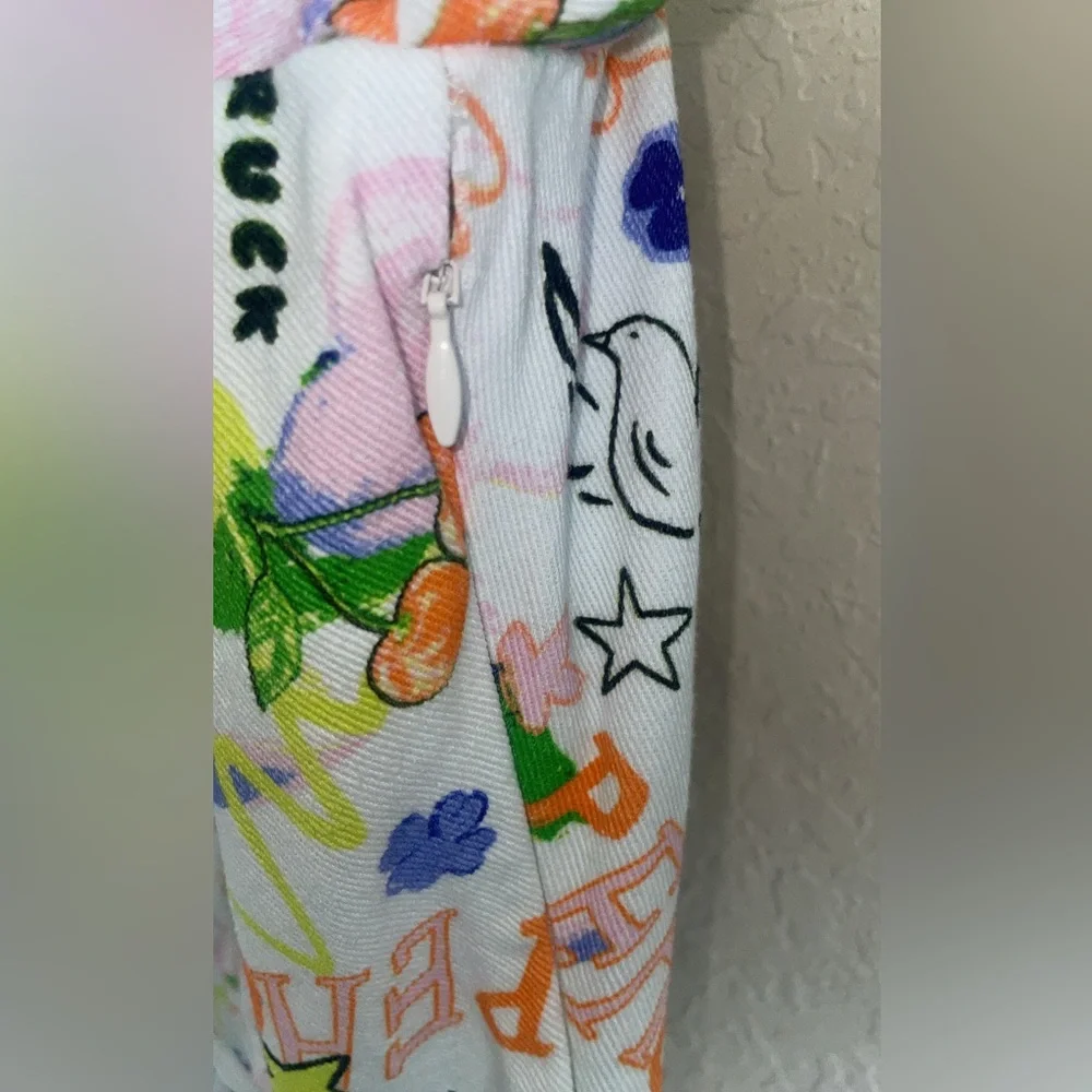 ASOS Design 90s Style Bright Peace Print
Square Neck Twill Mini Dress - Picture 7 of 7